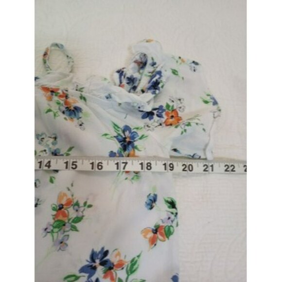 Bershka Floral Off-Shoulder Blouse With Spaghetti Straps Women Size L Multicolor - Picture 8 of 8